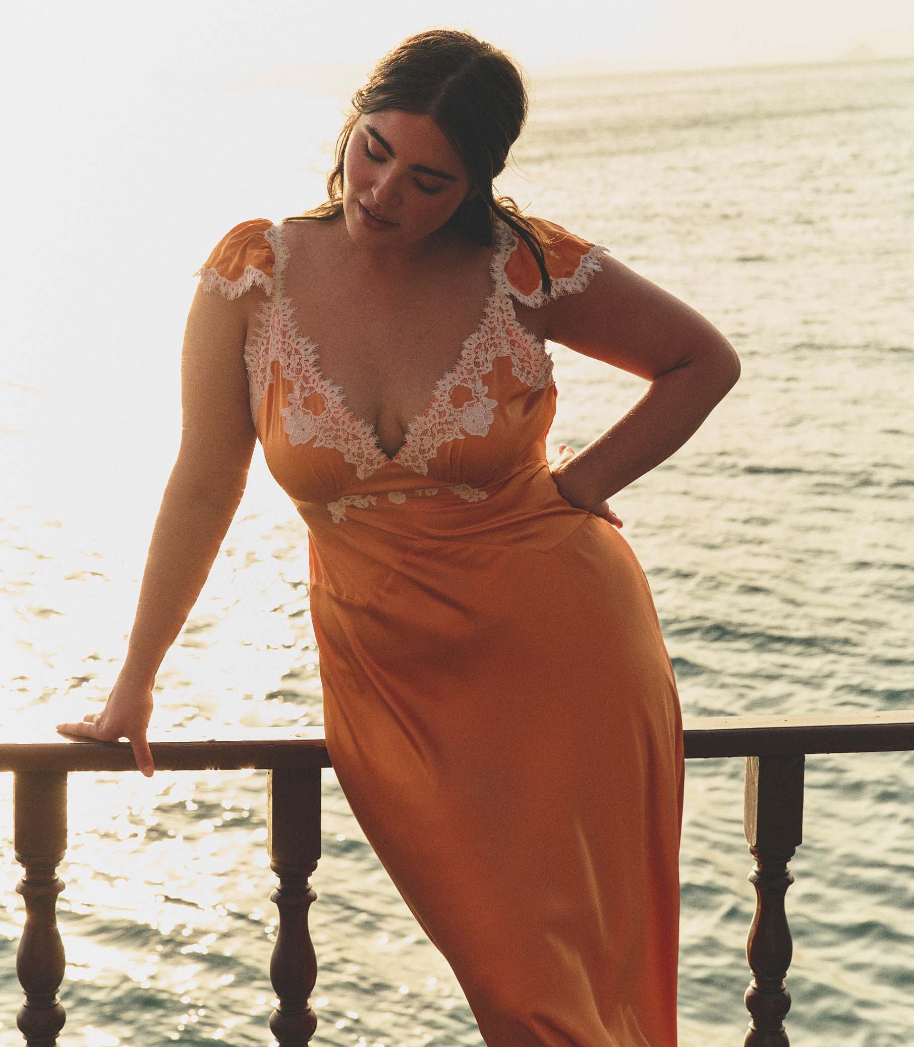 FIONA DRESS -- TANGERINE - Image 2