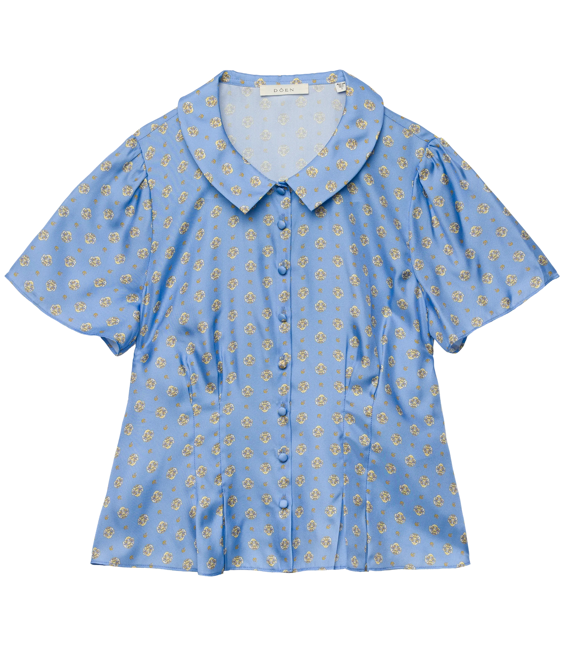HELIE TOP -- PERIWINKLE CADIZ FOULARD - Image 5