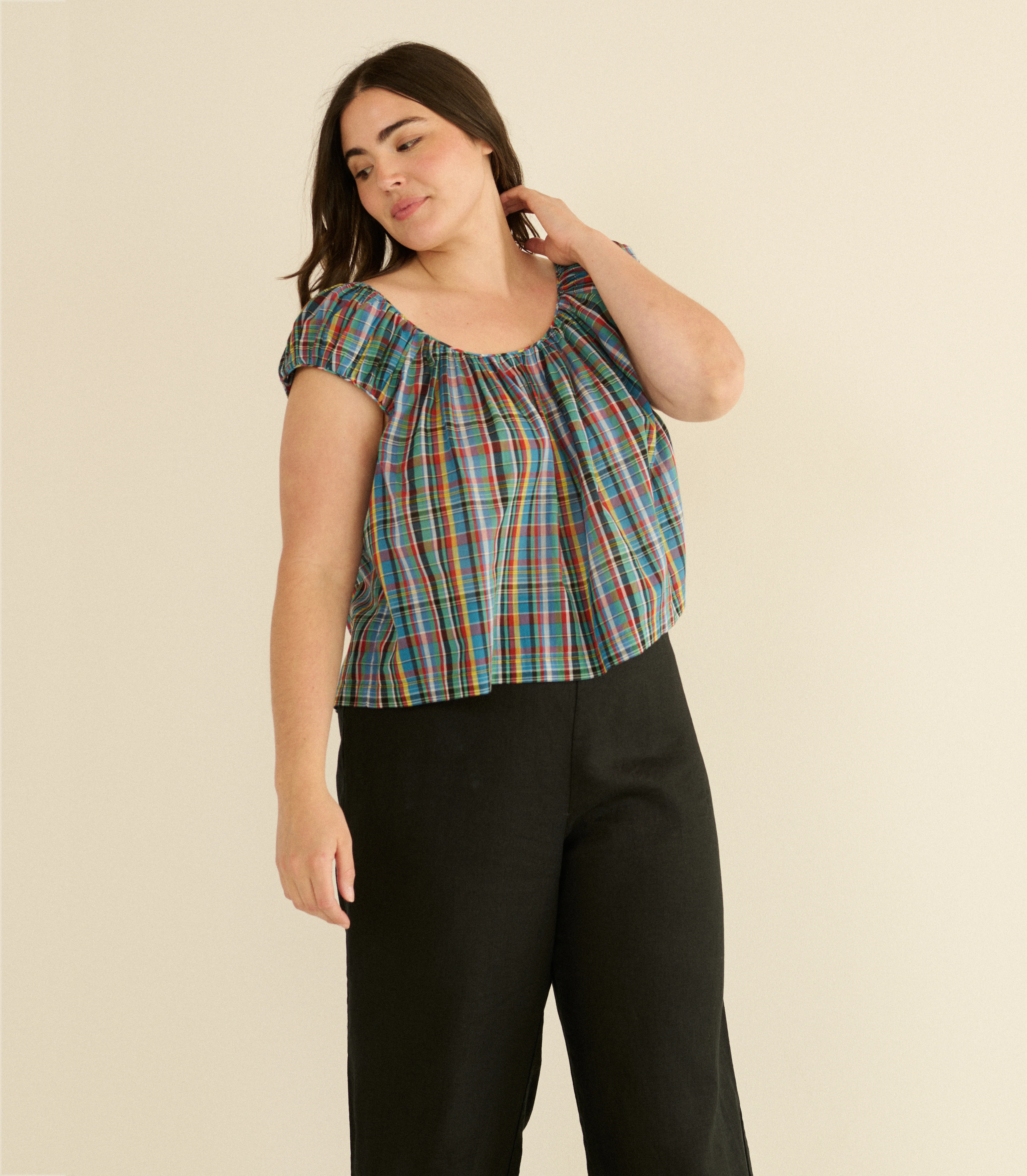 JESSA TOP -- ALDERBROOK PLAID - Image 6