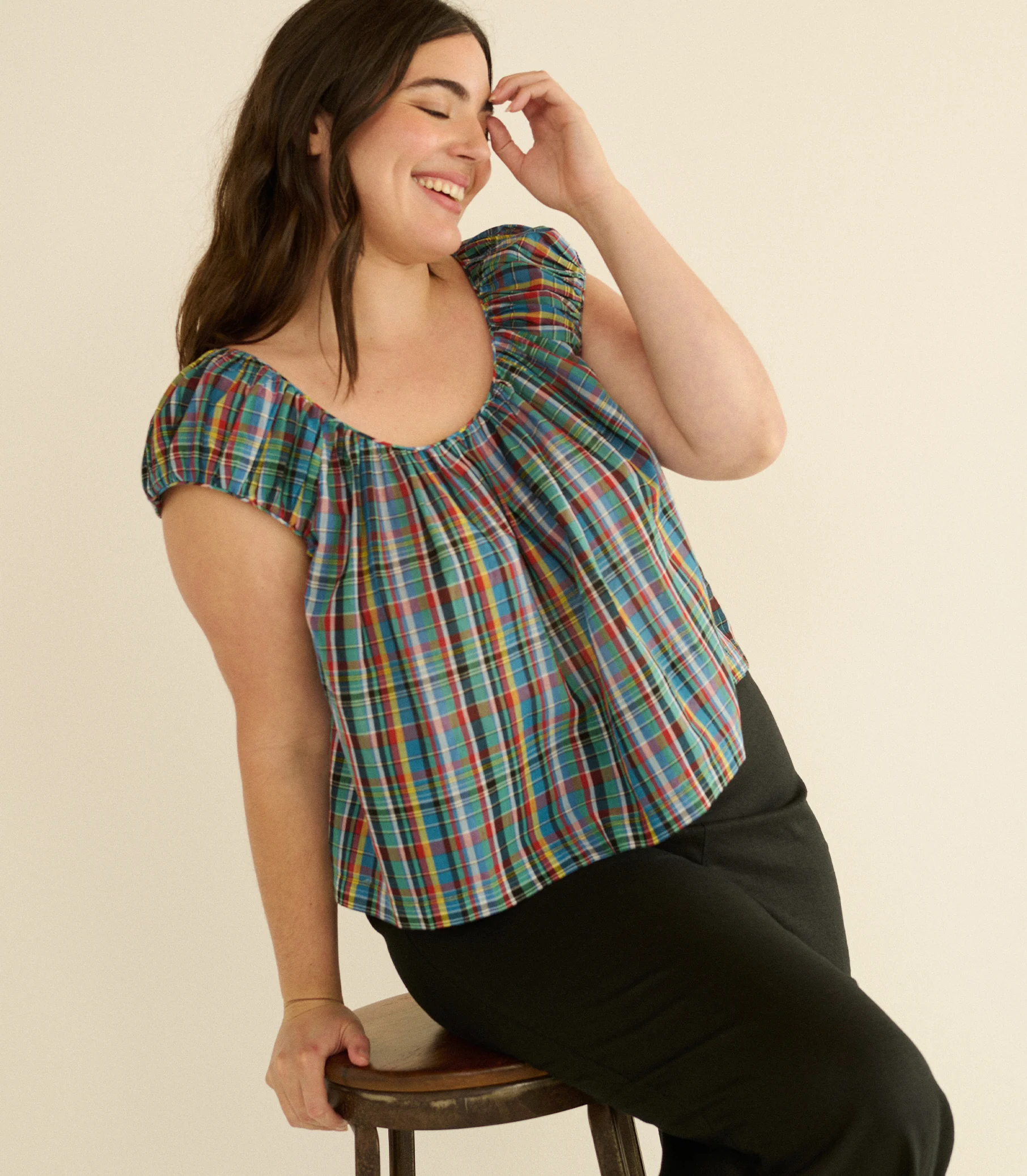 JESSA TOP -- ALDERBROOK PLAID - Image 7