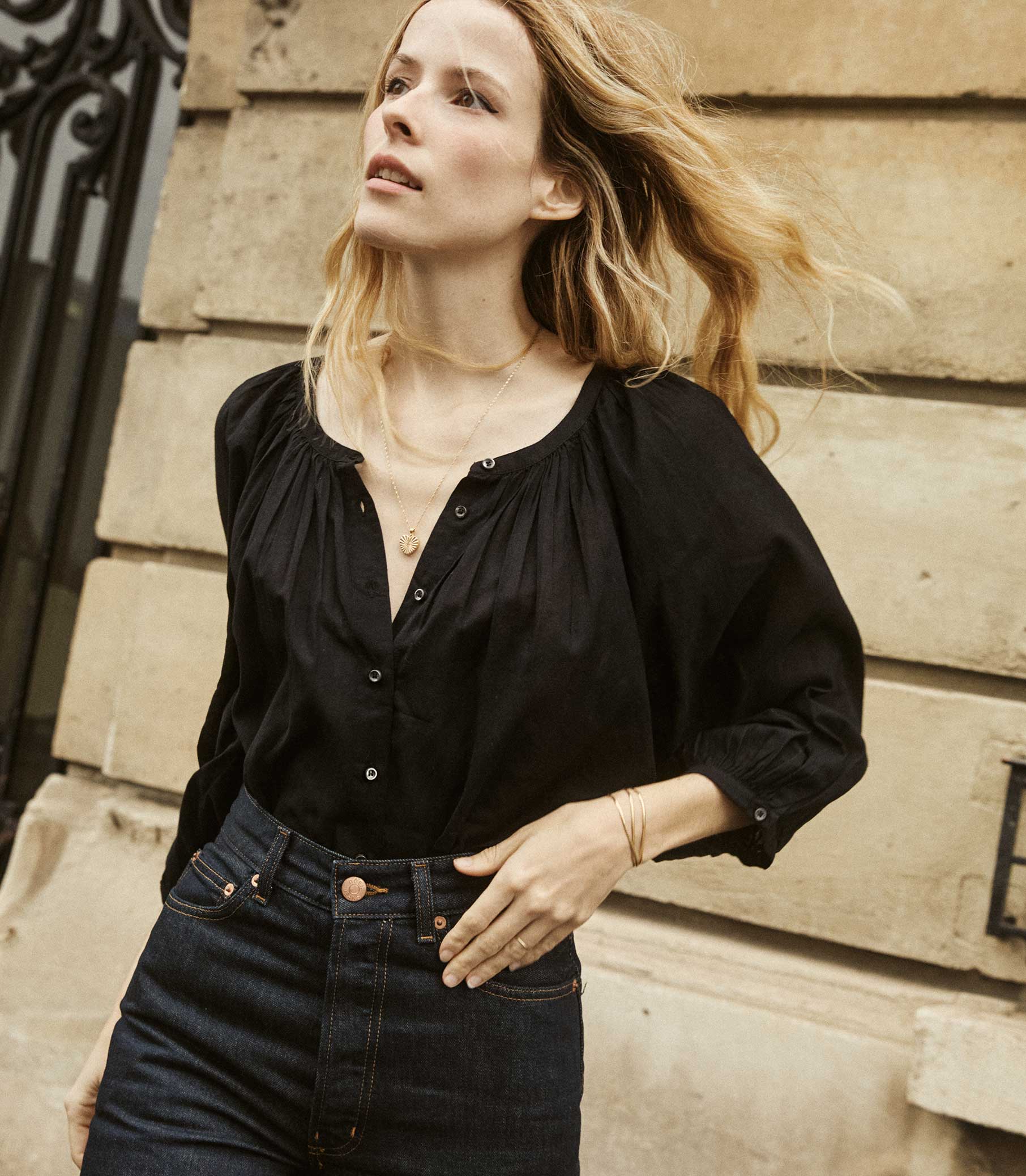 JIANA TOP -- BLACK - Image 2