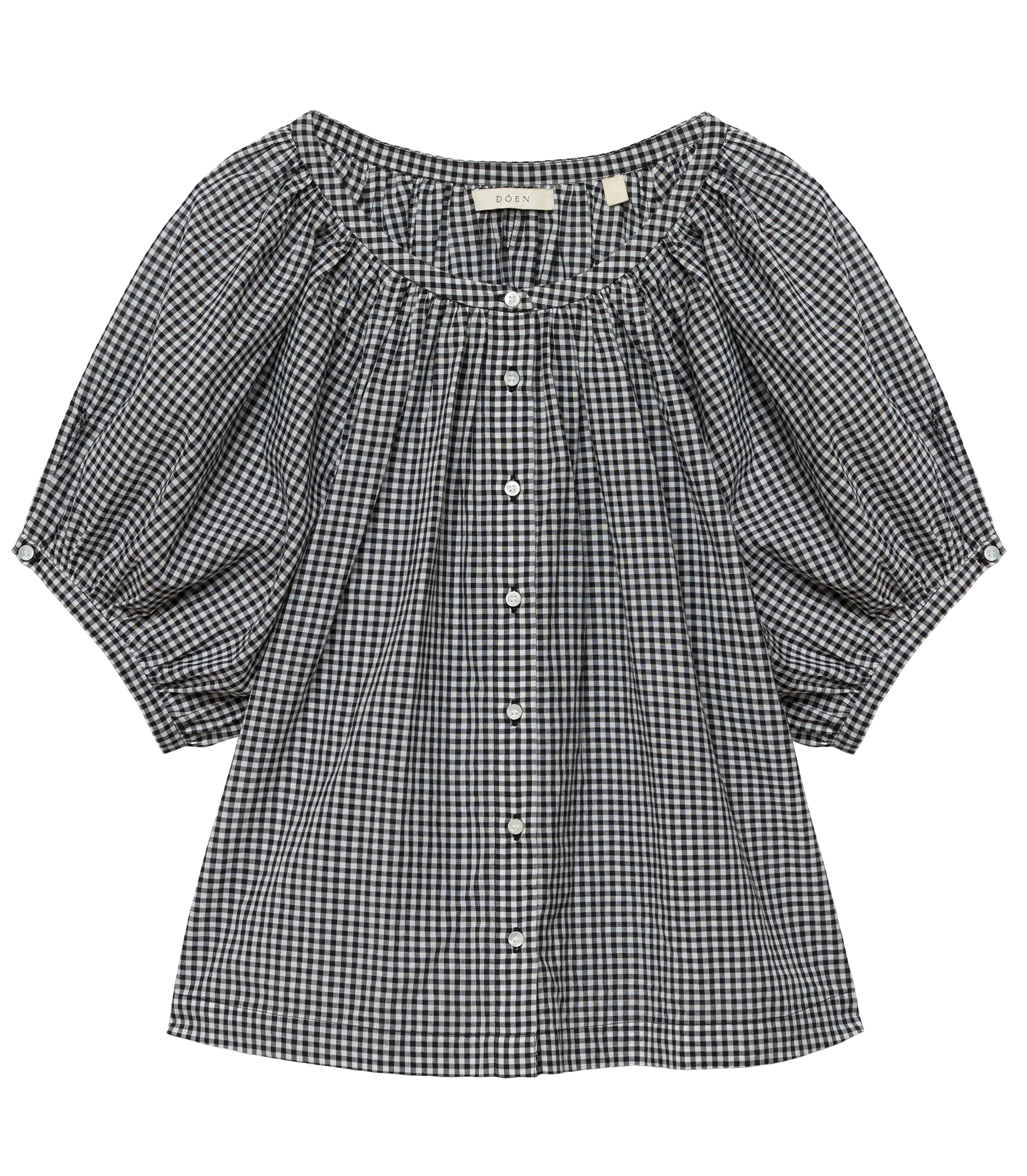 JUNE TOP -- NOIR LA MADDALENA GINGHAM - Image 10