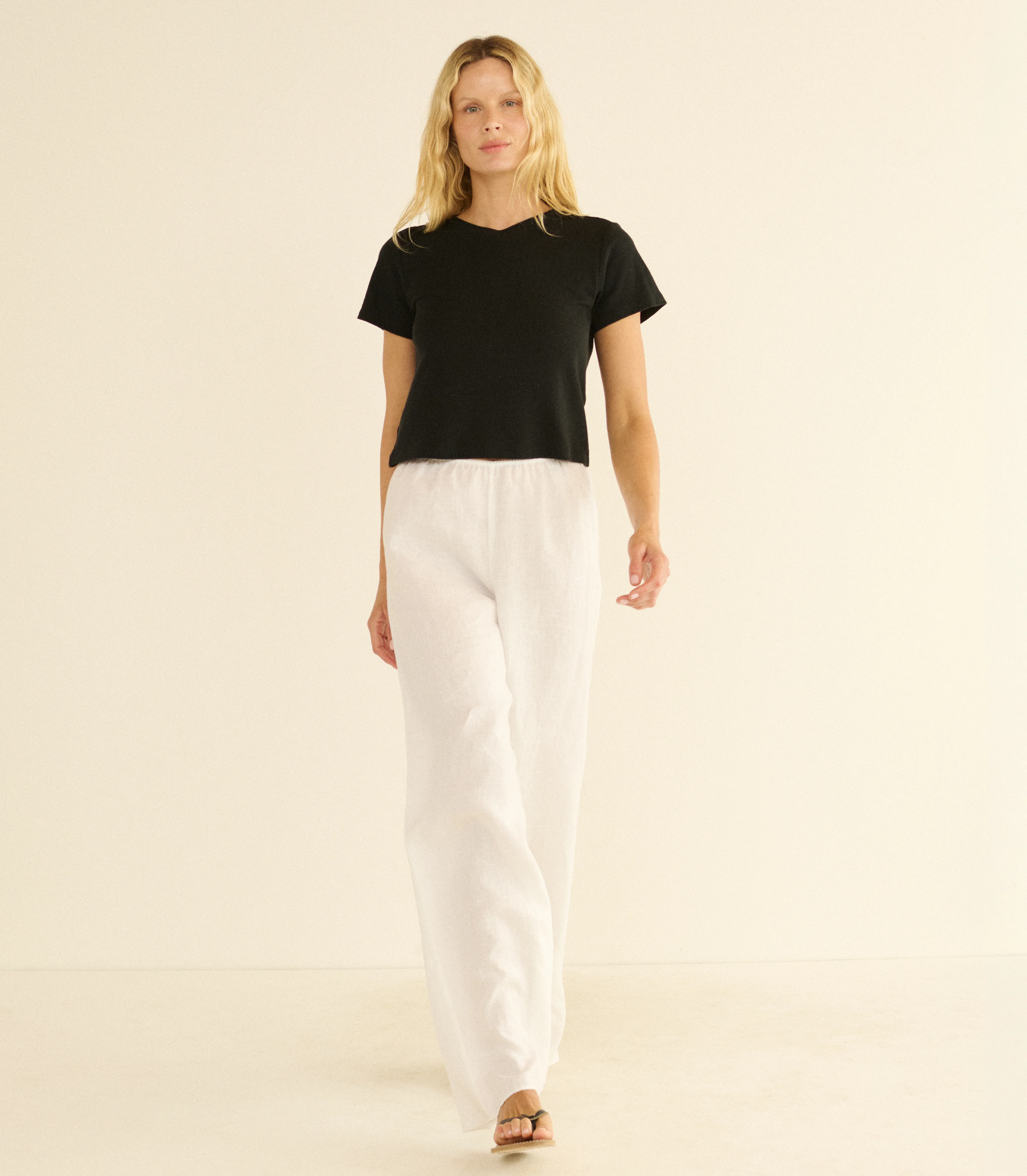 LAVON LINEN PANT -- SALT - Image 3